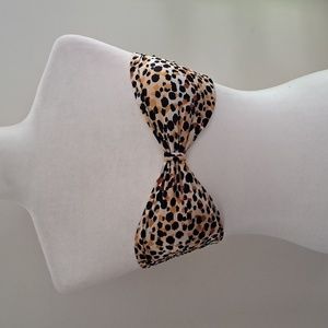 Victoria Secret Strapless Cheetah Swimsuit Tops size Small